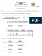 Science 7 Exam 3rd