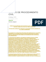 Codigo de Procedimiento Civil