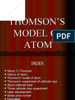 Thomson's Model of Atom