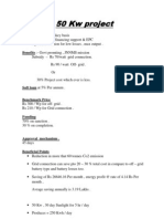 Solar PV Plant 50 KW Detail Project Report