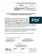 FT-SST-002 Formato Asignación Responsable Del SG-SST