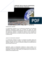 Contaminación Ambiental Tipos, Causas, Consecuencias y Soluciones