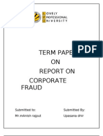 Report On Corporate Fraud