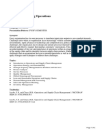 LOG202 Managing Operations: Level: Credit Units: 5 Credit Units Language: ENGLISH Presentation Pattern: EVERY SEMESTER