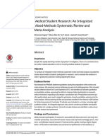 Medical Studetn Research An Integrated Mixed Method Systematic Review and Meta Analysis Amgad