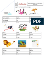 Animal-Body Parts Actions - Esl