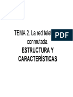 TEMA 2. La Red Telefonica Conmutada. ESTRUCTURA Y CARACTERÍSTICAS PDF