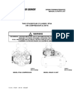 Warning: Two Stage/Four Cylinder R70A Air Compressor & Units