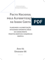 PNAIC Projetos Didáticos Unidade - 06 - Ano - 01 PDF