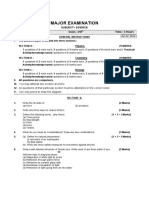 Major Examination: Subject - Science Maximum Marks: 80 Class - VIII Time: 3 Hours