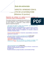 Primer Aspecto: Afinidad Con El Proyecto de La Ie/ceba/cebe