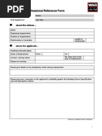 Appendix F: Professional Reference Form: About The Referee