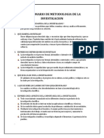 Cuestionario de Metodologia de La Investigacion