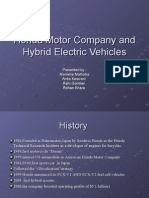 Honda Motor Company and Hybrid Electric Vehicles