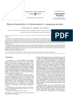 Physical Characteristics of Calcium Induced K-Carrageenan Networks