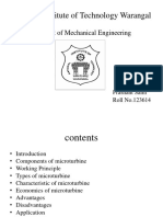 Design Principles of Micro Turbines