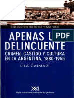 Caimari - Apenas Un Delincuente. Crimen, Castigo y Cultura PDF