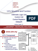 CPU Structure and Function: Arithmetic Logic Unit Control Unit Control Registers Datapath