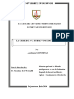 Mémoire - Crise de 1972 Dans Muyinga - Apollinaire Ndayisenga PDF