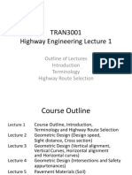 Highway Engineering TRAN 3001 Lecture 1