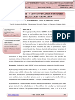 Hypromellose - A Choice of Polymer in Extended Release Tablet Formulation