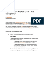 How To Fix A Broken USB Drive Using Linux: Lifewire