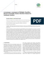 Performance Assessment of Multiple Classifiers Based On Ensemble Feature Selection Scheme For Sentiment Analysis