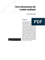 Cinco Dimensiones Del Modelo Neoliberal Jose Valenzuela Feijoo PDF