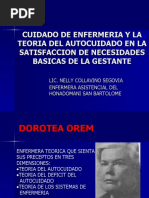 Cuidado de Enfermeria y La Teoria Del Autocuidado