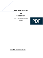 Project Report ON Oligopoly: Ifim B-School, Bangalore