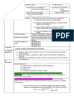 I. Objectives: Let The Students Define The Terms and Count The Sample Space and Determine The Probabilities