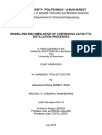 Modelling and Simulation of Continuous Catalytic Distillation Processes PDF