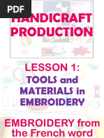 Lesson 1 Tools and Materials in Embroidery