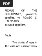 People OF THE Philippines, Plaintiff-Appellee, vs. ROMEO G. Jalosjos, Accused-Appellant