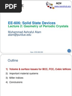 EE-606: Solid State Devices: Lecture 2: Geometry of Periodic Crystals