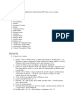 To Use The Winkler Titration Method To Determine The BOD Value of Water Sample