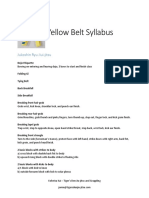 Yellow Belt Curriculum