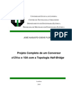 Projeto Completo de Um Conversor 12Vcc e 10A Com A Topologia Half-Bridge