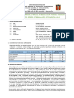 Programacion Anual Quinto Grado 2019