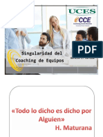 Singularidad Del Coaching de Equipos. Conferencia UCES 15.3