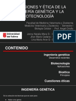 Aplicaciones y Ética de La Ingeniería GENÉTICA Y LA BIOTECNOLOGÍA