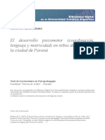 Desarrollo Psicomotor Coordinacion Lenguaje