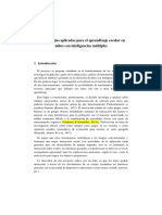 Tecnologías Aplicadas para El Aprendizaje Escolar en Niños Con Inteligencias Múltiples