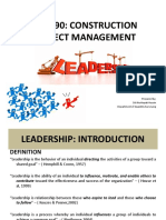 Dqs390: Construction Project Management: Prepared by Siti Nurhayati Hussin Department of Quantity Surveying