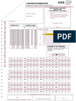 Primary School Leaving Examination : Index No. Paper Code