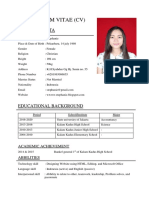 Curriculum Vitae (CV) : Personal Data