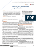 Bi-Dimensional Simulation Tool of Elementary Motions On A Sewing Workstation