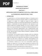 Verificacion de Espectrofotometros UV - Vis