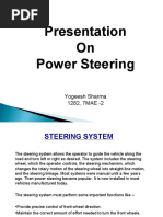 Presentation On Power Steering: Yogeesh Sharma 1282, 7MAE - 2