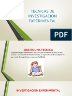 Tecnicas de Investigacion Experimental